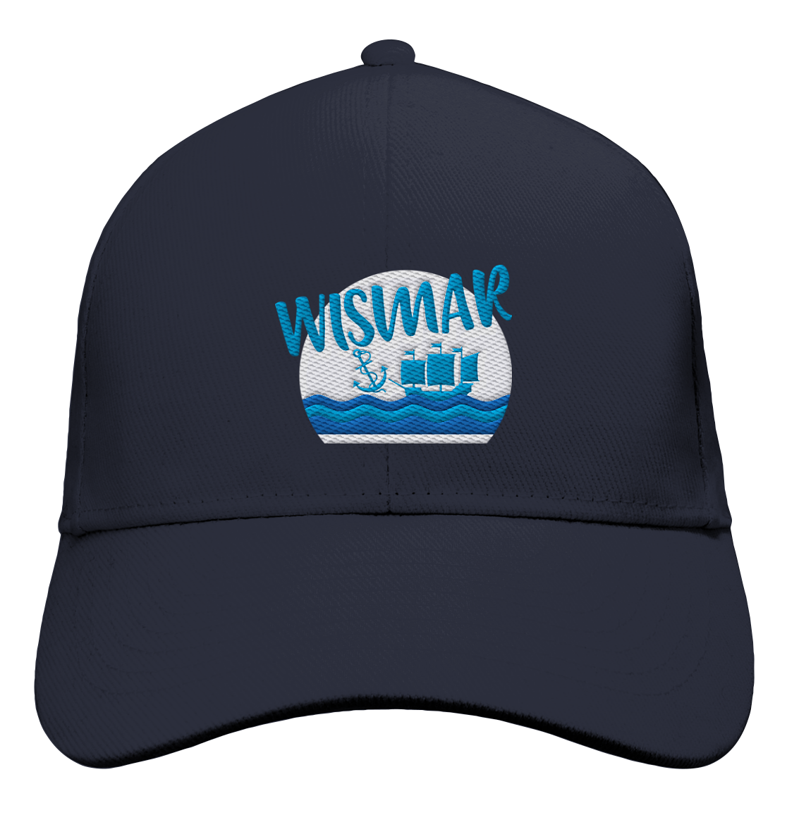 Wismar Anker Kogge blau - Baseball Cap mit gesticktem Motiv
