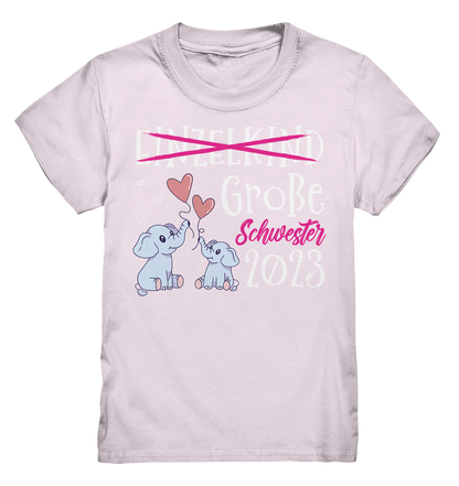 T-Shirt Motiv Vom Einzelkind zur großen Schwester 2023 - Kids Premium