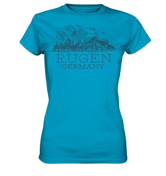 T-Shirt Motiv Rügen Skyline - Ladies Premium
