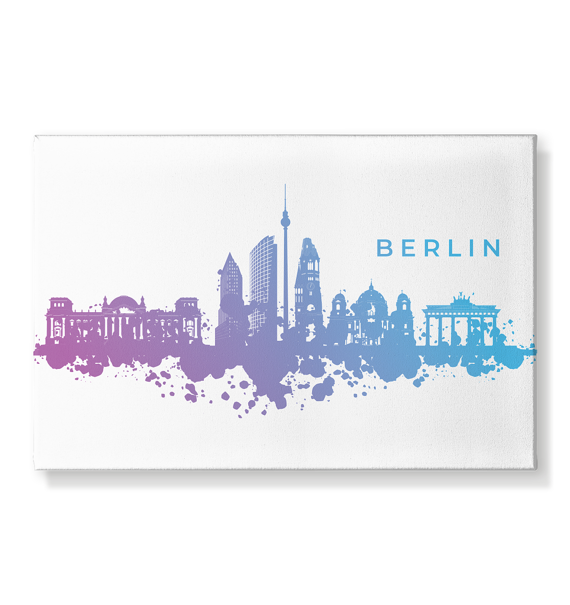 Berlin Skyline - Leinwand 45x30cm