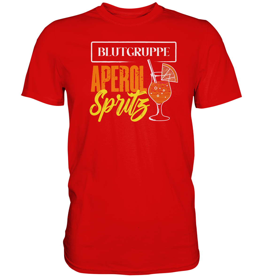 T Shirt Motiv Blutgruppe Aperol Spritz Premium Shirt